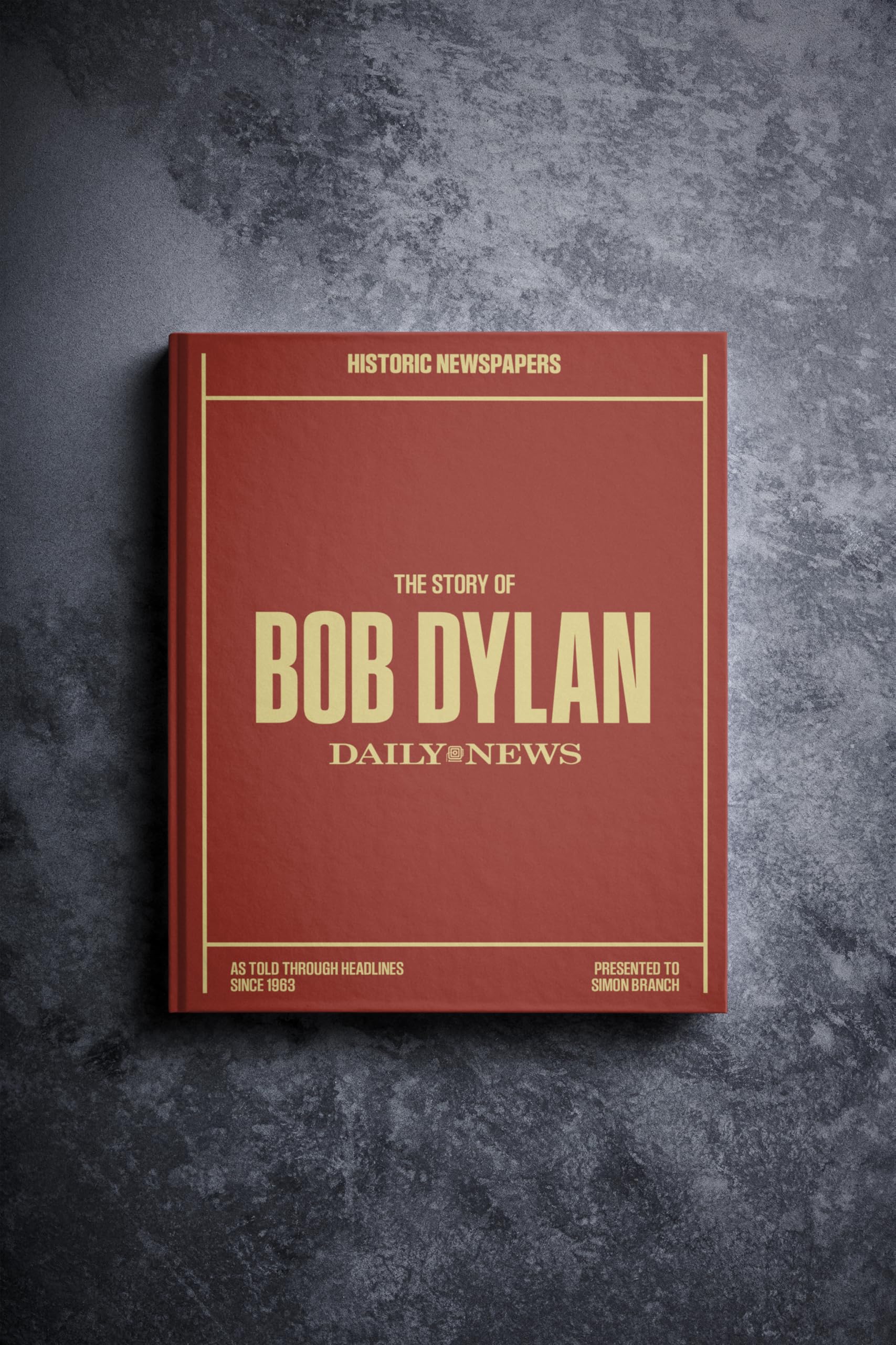 Historic Newspapers - Music Newspaper History Book, Icons and Legends of Music Gift - Keepsake Books - for Music Lovers (Bob Dylan) — image 1