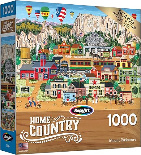 Miniatura 2 de Cra-Z-Art - RoseArt - País de origen- Mount Rushmore - Rompecabezas de 1000 piezas