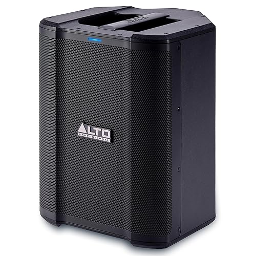 ALTO Busker 200W Portable PA Speaker System with Rechargeable Battery, Bluetooth, 3-Channel Mixer, Alesis FX, App Control, USB Charging
