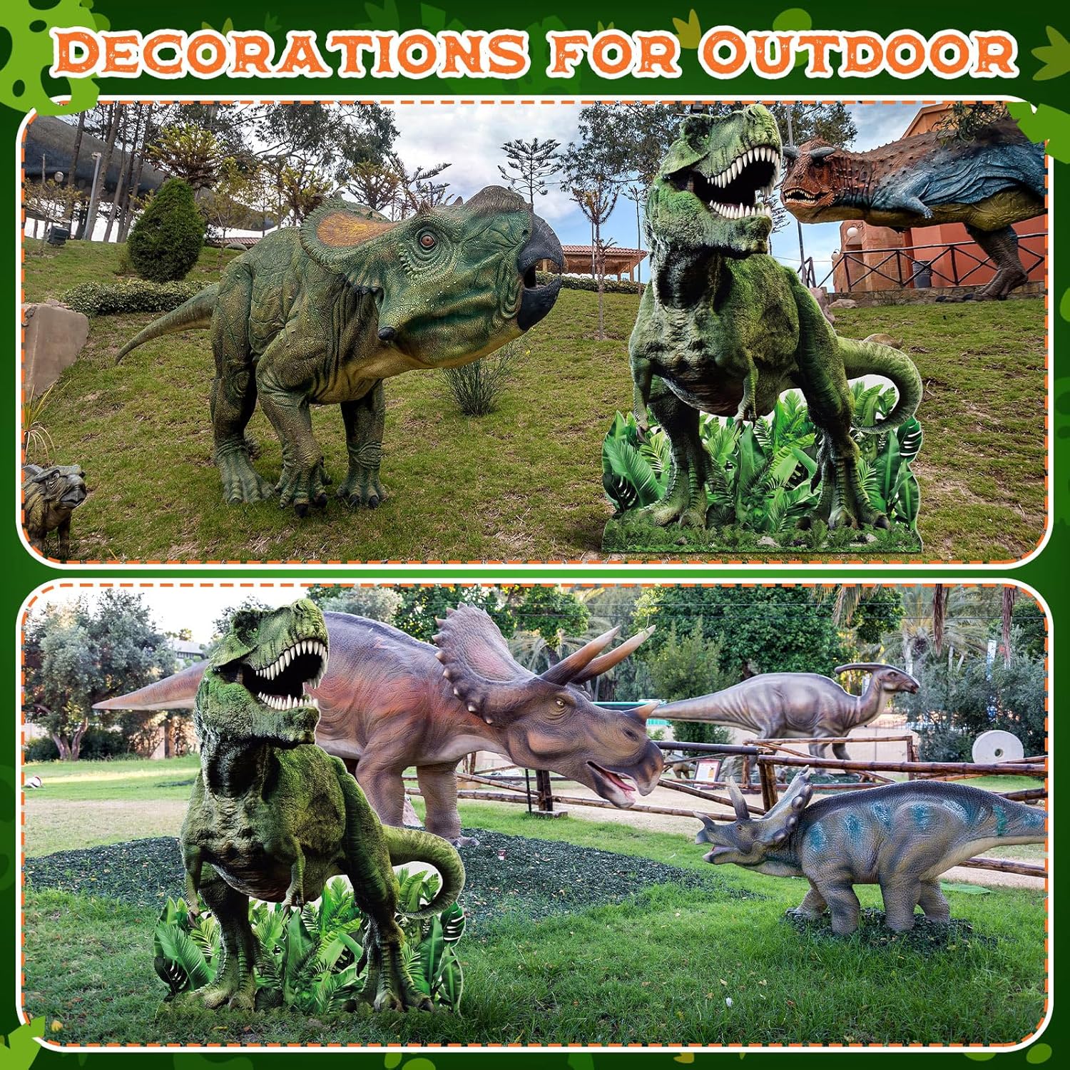 4.59 ft Dinosaur Cardboard Cutout Jurassic Large Standup Cutout Party Decoration Dinosaur Photo Backdrop Prop for Animals Jurassic Theme Birthday Party Supplies