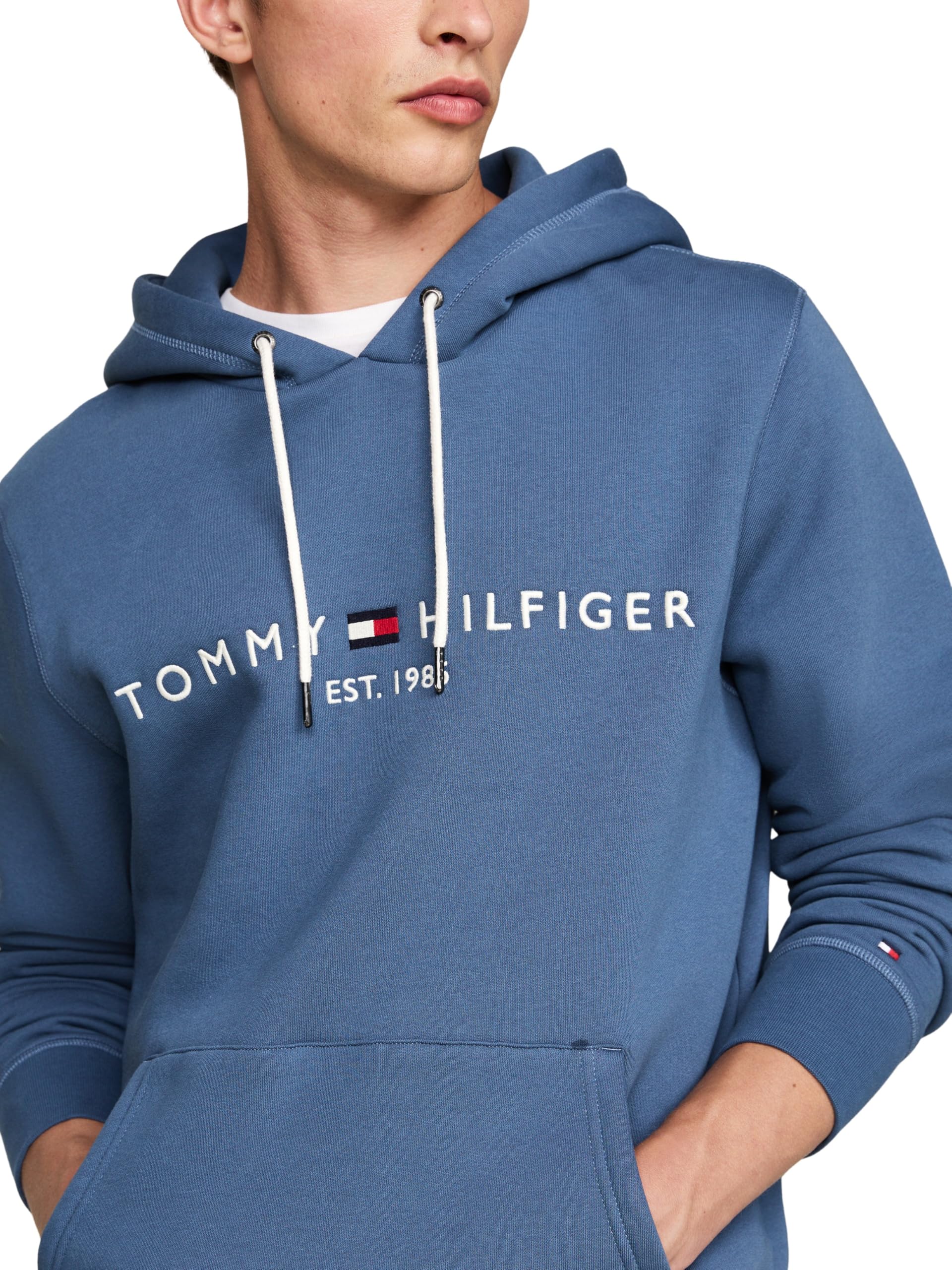 Tommy Hilfiger Sweat à Capuche Homme Tommy Logo avec Capuche