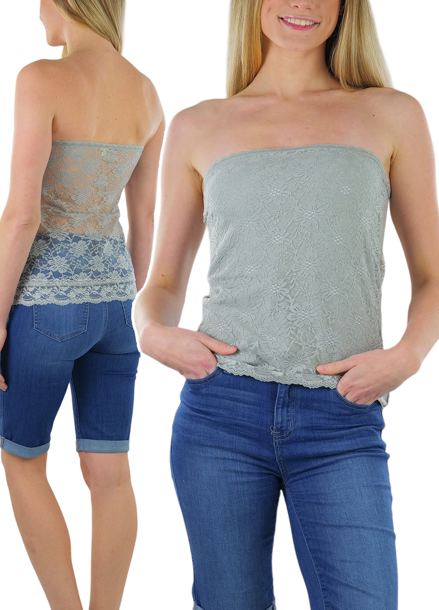 ToBeInStyle Women's Cotton-Spandex Blend Stretchy Tube Top