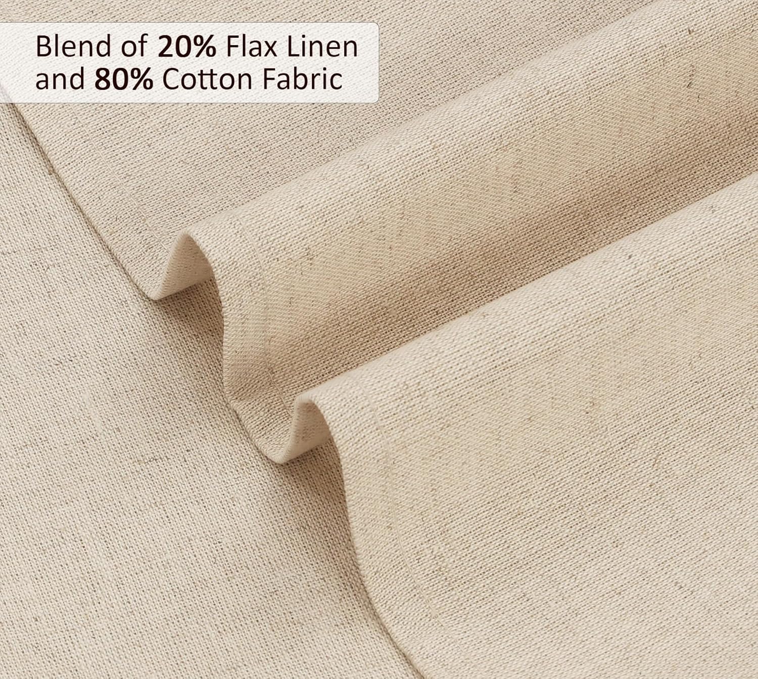 Ruvanti Linen Napkins Set of 12, 18x18 Cloth Napkins, Cotton Linen Blend Napkins Cloth Washable, Soft, Reusable Dinner Napkins for Wedding, Parties, Christmas, Thanksgiving, Everyday Use - Natural - Image 4