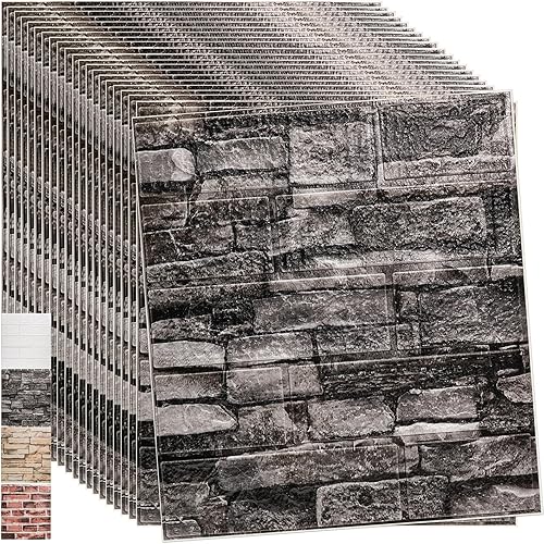 Miniatura 8 de WAPANE - Papel tapiz de ladrillo 3D autoadhesivos, extraíble, rosa, de espuma de polietileno, impermeable, para dormitorio, sala de estar, cocina,