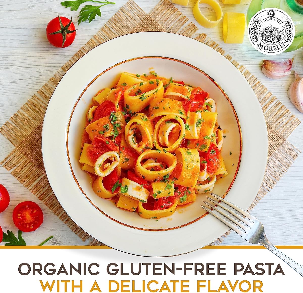 Morelli Organic Gluten Free Mezzi Paccheri Pasta Noodles - 8.8 oz view 3