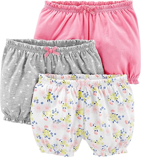 Simple Joys by Carter's Girls 3-Pack Knit Shorts