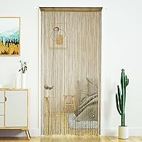 Vista 18 de Cortinas de puerta con tiras de cuentas. DIY cuentas densas para puertas,entradas y ventanas