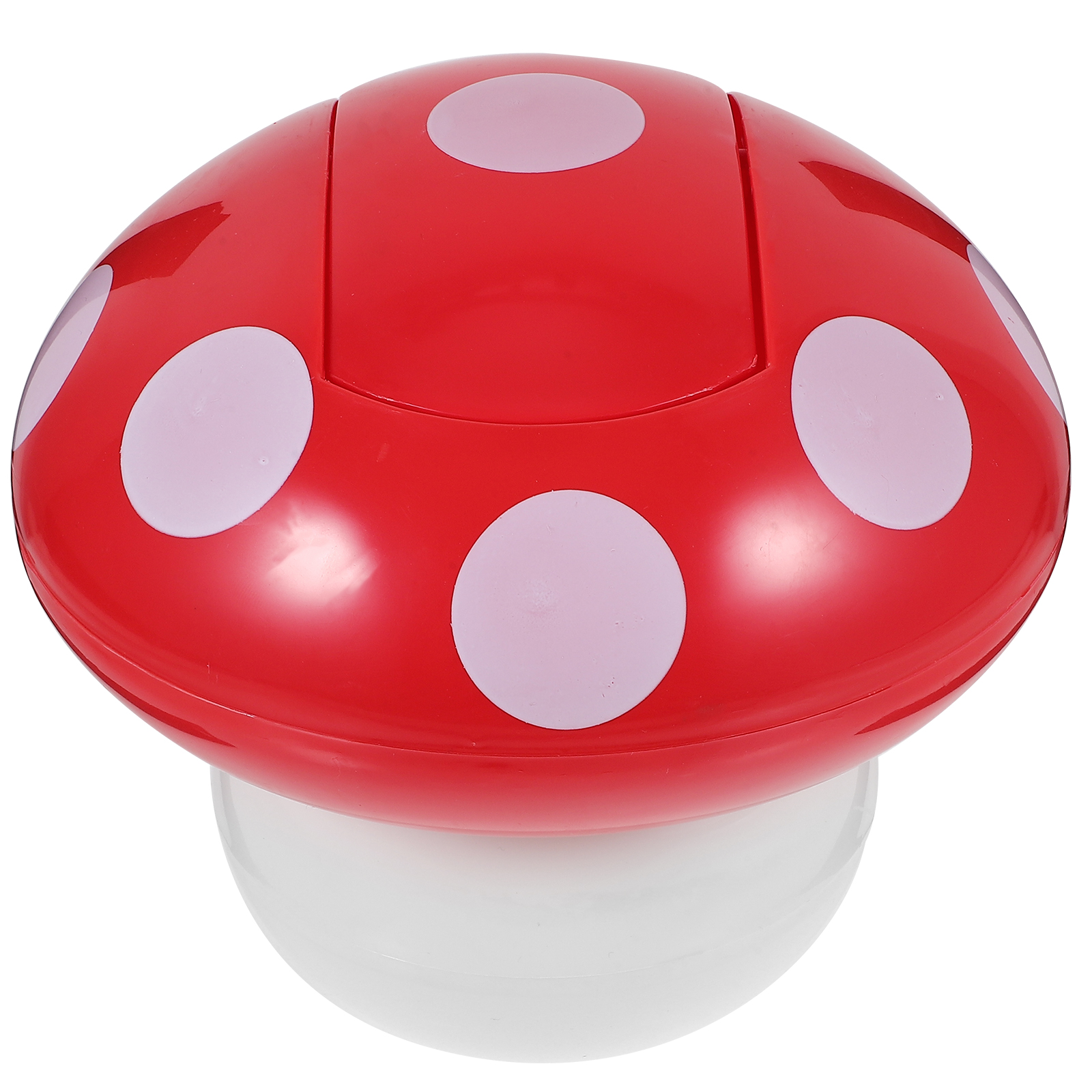 Image of Cabilock Mushroom Shaped Desktop Trash Can with Lid, Mini Plastic Wastebasket Cute Small Garbage Bin for Office, Kitchen, Bedroom & Home Use