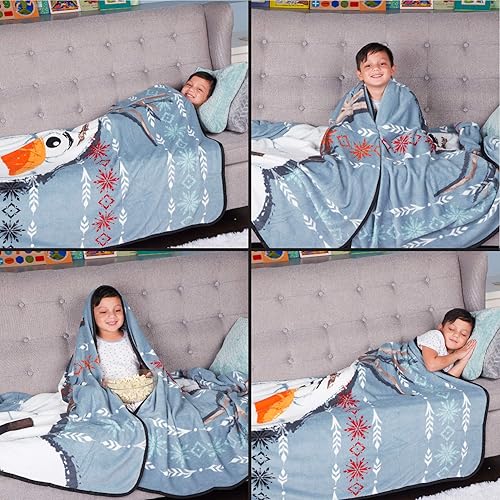 Miniatura 5 de Franco Manta de cama para niños, 62 x 90 pulgadas, Disney Frozen 2 Olaf