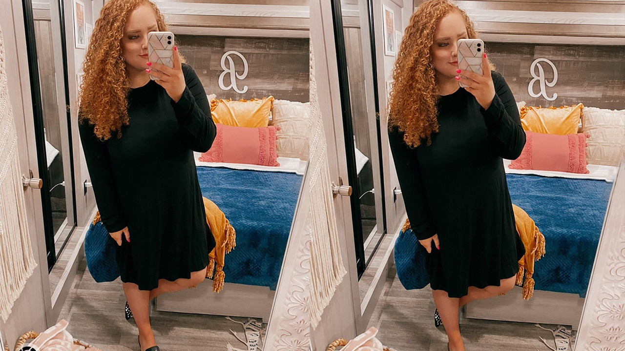 MOLERANI Women's Casual Simple Long Sleeve T-Shirt Loose Dress, Black, S at  Amazon Women's Clothing store