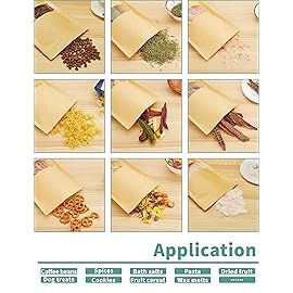 FireKylin 100 Pcs Brown Paper Bags with Window, 4.7 x 7.9 Stand Up Pouches, Zipper Food Storage Bags for Packaging Products, Reusable, Sealable