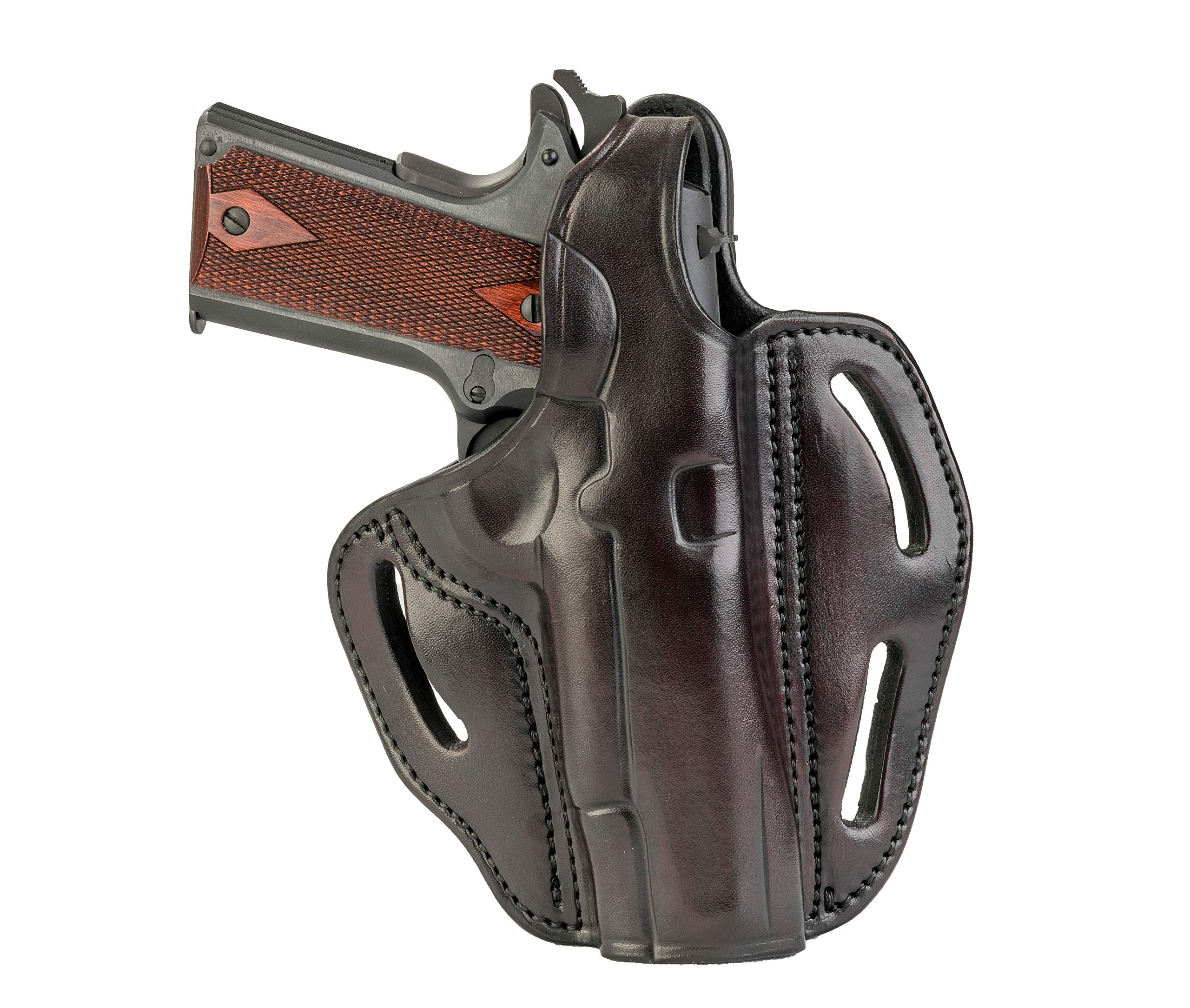 1791 Gunleather 1911 Holster - Thumb Break Leather Holster for Belts - OWB Cocked and Locked Carry - Right Hand - Fit 4" and 5" Barrels