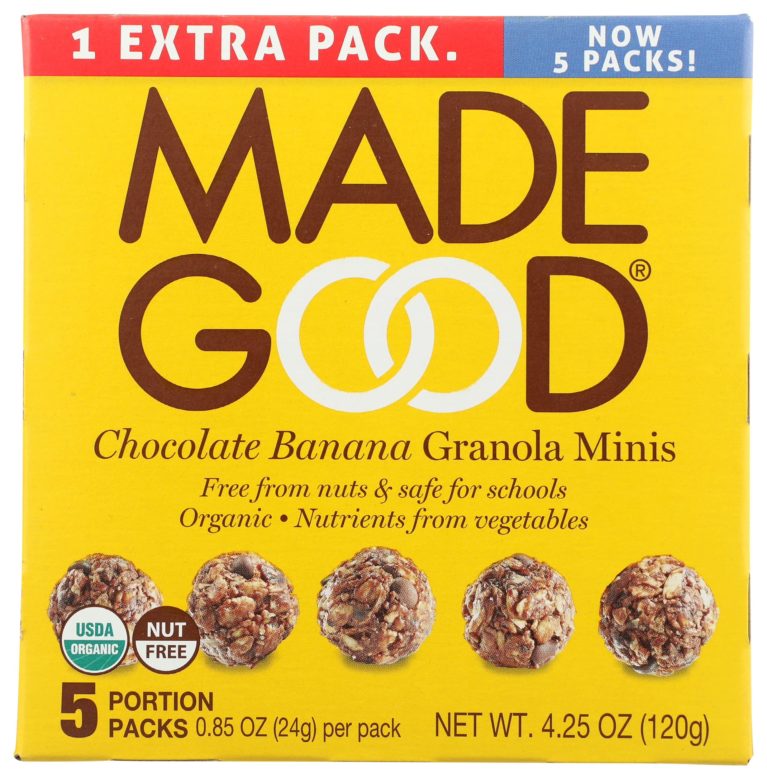 Amazon.com: MadeGood Chocolate Banana Granola Minis, Vegan