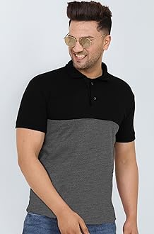 LEOTUDE Men's Matty Regular Fit Plain Polo T-Shirt