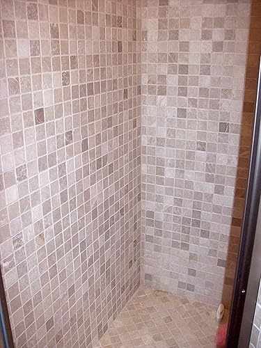 Miniatura 3 de Nogal 4x4 Tumbled Travertino Suelo Backsplash Paquete de 9 piezas