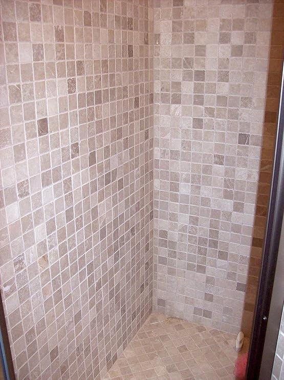 Walnut 4x4 Tumbled Travertine Floor Backsplash Tile 9 Piece Pack