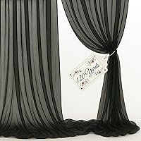 Vista 9 de Paneles de tela de gasa de voile transparente para cortinas 10 yardas de 120" de ancho de tela de voile blanca Uso para cortinas de fondo