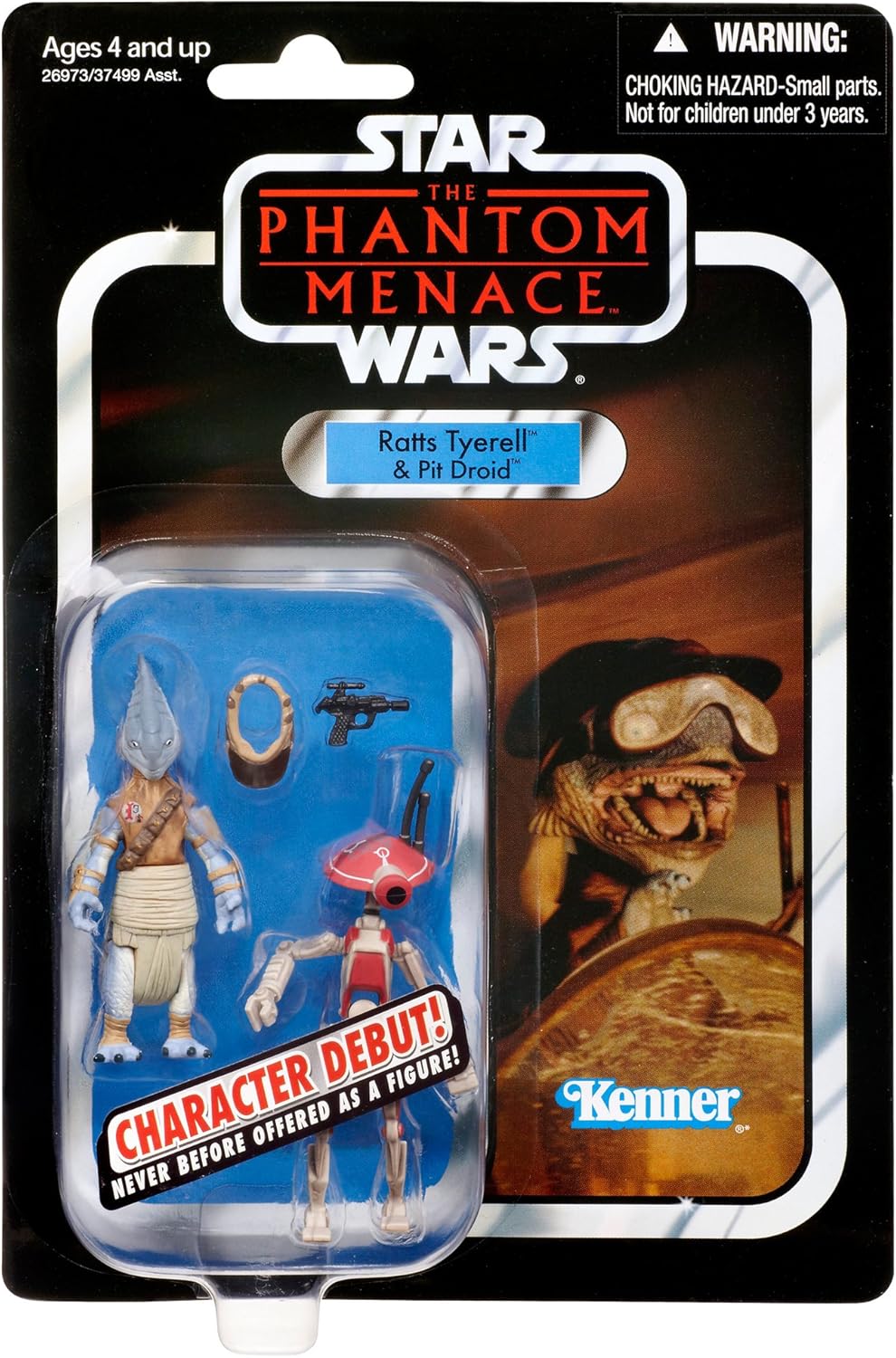 STAR WARS Vintage Figures - Episode I RATTS TYERELL & PIT DROID