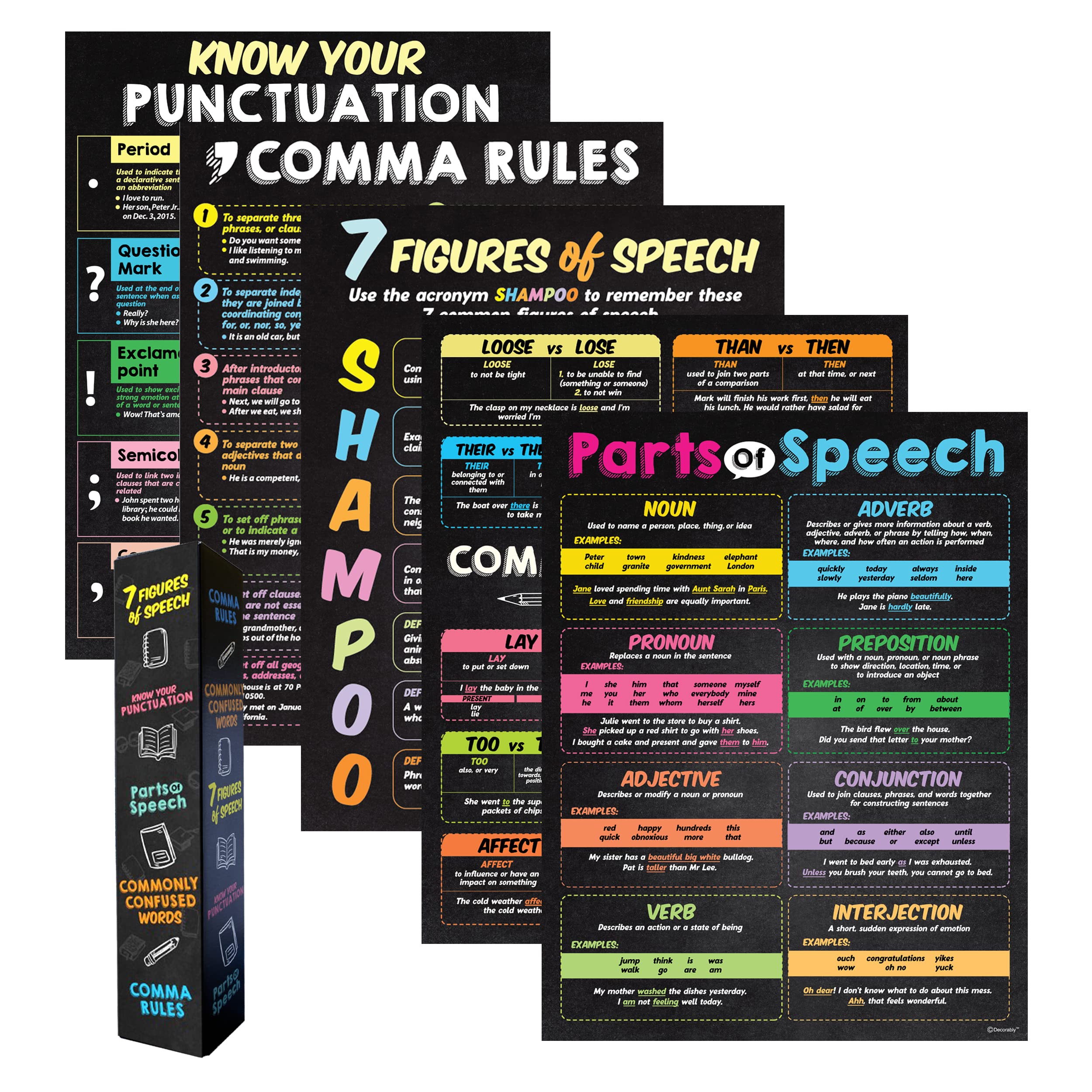 Buy Decorably 5 English S For High School Classroom Decorations Parts