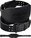 RDX Weight Lifting Belt Gym Fitness, Cowhide Leather, 4” 6” Padded Lumbar Back Support, 10 Adjustable Holes, Weightlifting Powerlifting Bodybuilding Deadlift Squat Workout Strength Training, Men Women