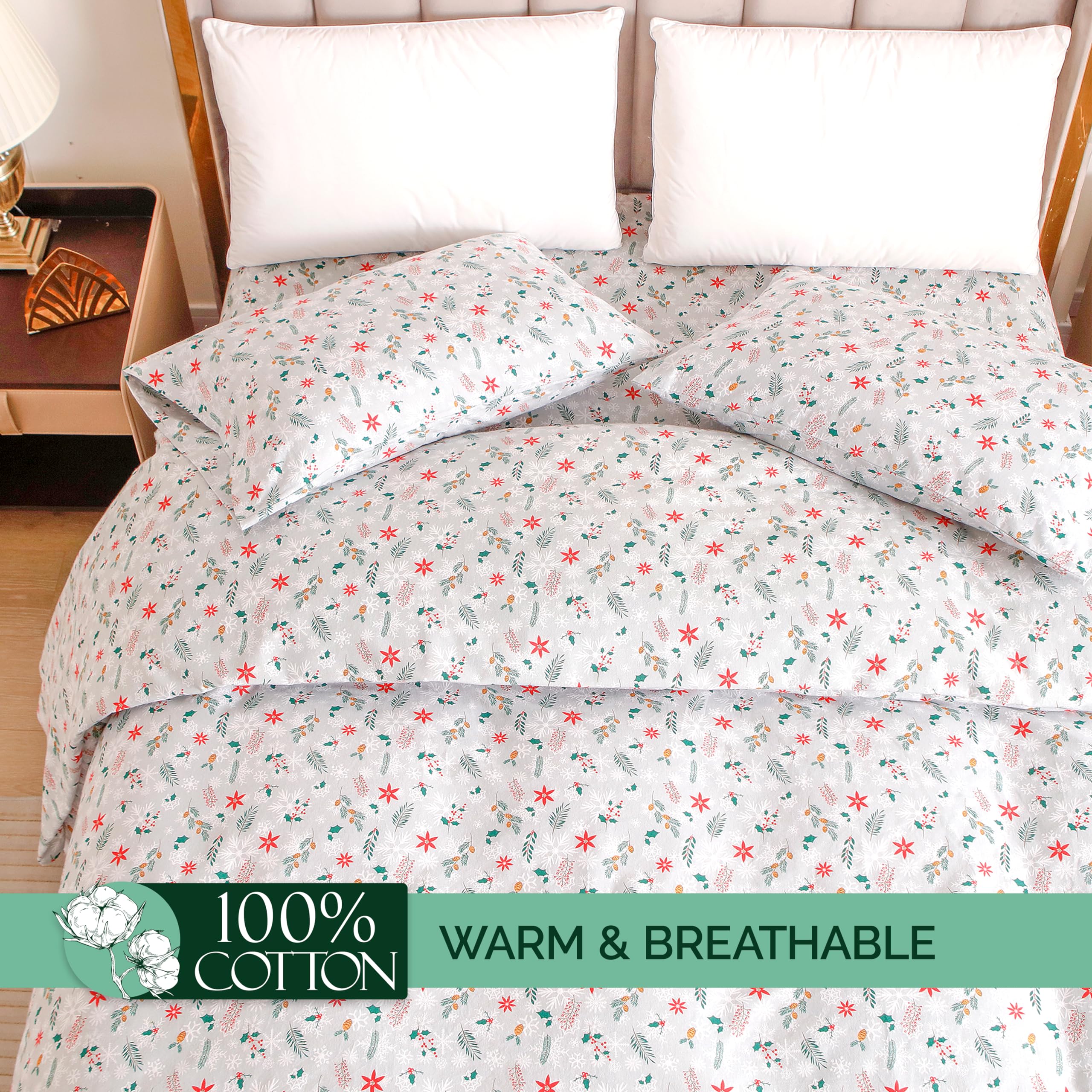 Elegant Comfort Parure De Lit 4 Pièces De Luxe En Microfibre De Qualité