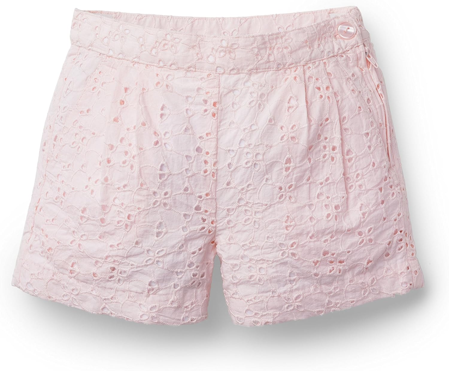 Hope & Henry Girls' Pleated Eyelet Short: Clothing