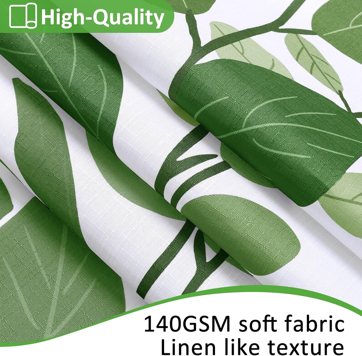 BOODII Light Green Spring Shower Curtain for Bathroom Sage Eucalyptus Cloth Shower Curtain Set Farmhouse Leaf Floral Bathroom Decor Lime Green Floral Watercolor Leaves Spring Bath Curtains 72x72