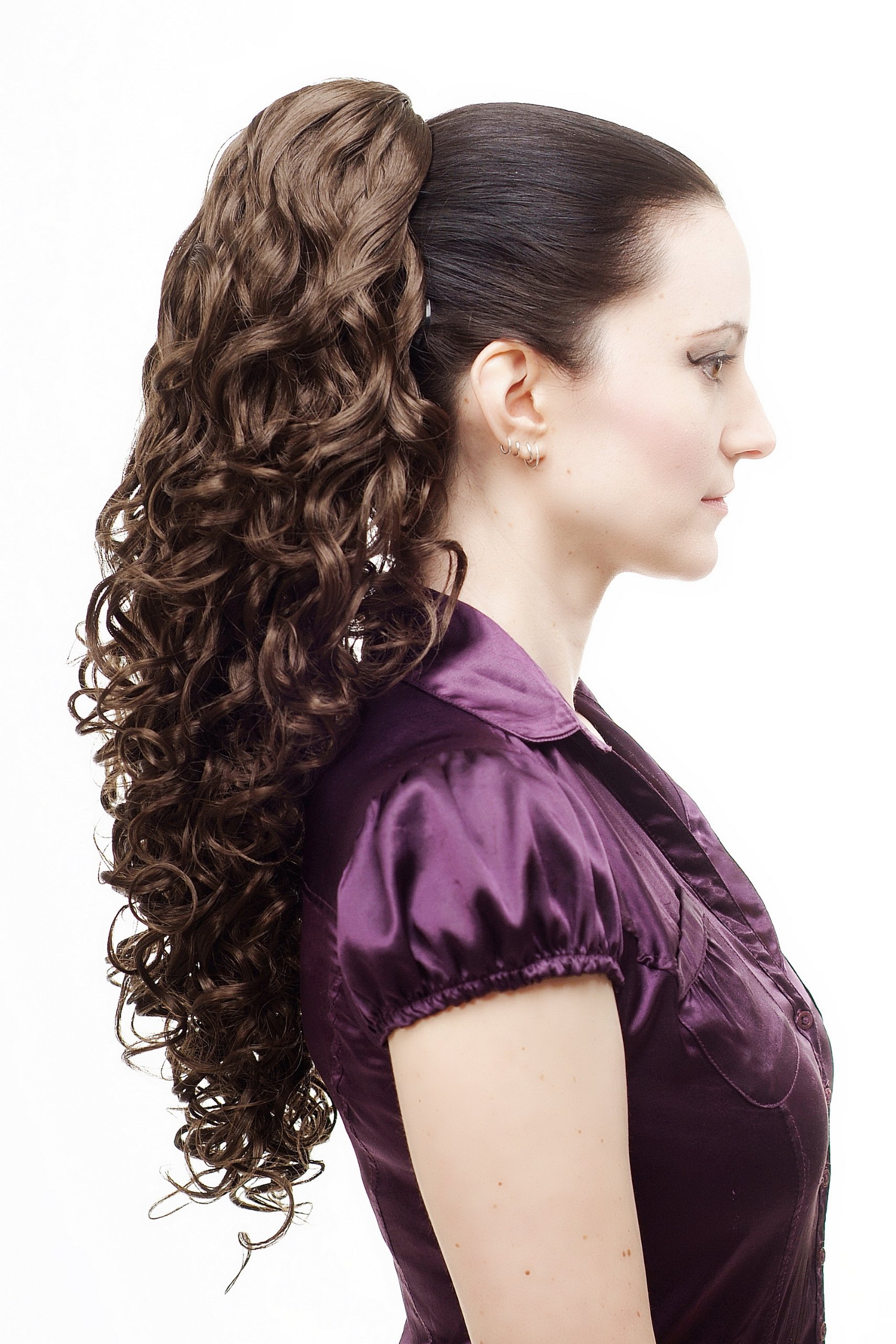 WIG ME UP - N310-8 Hairpiece ponytail extension very long massive volume voluminous curly amazing curls kinks middle brown 23inch - Image 2