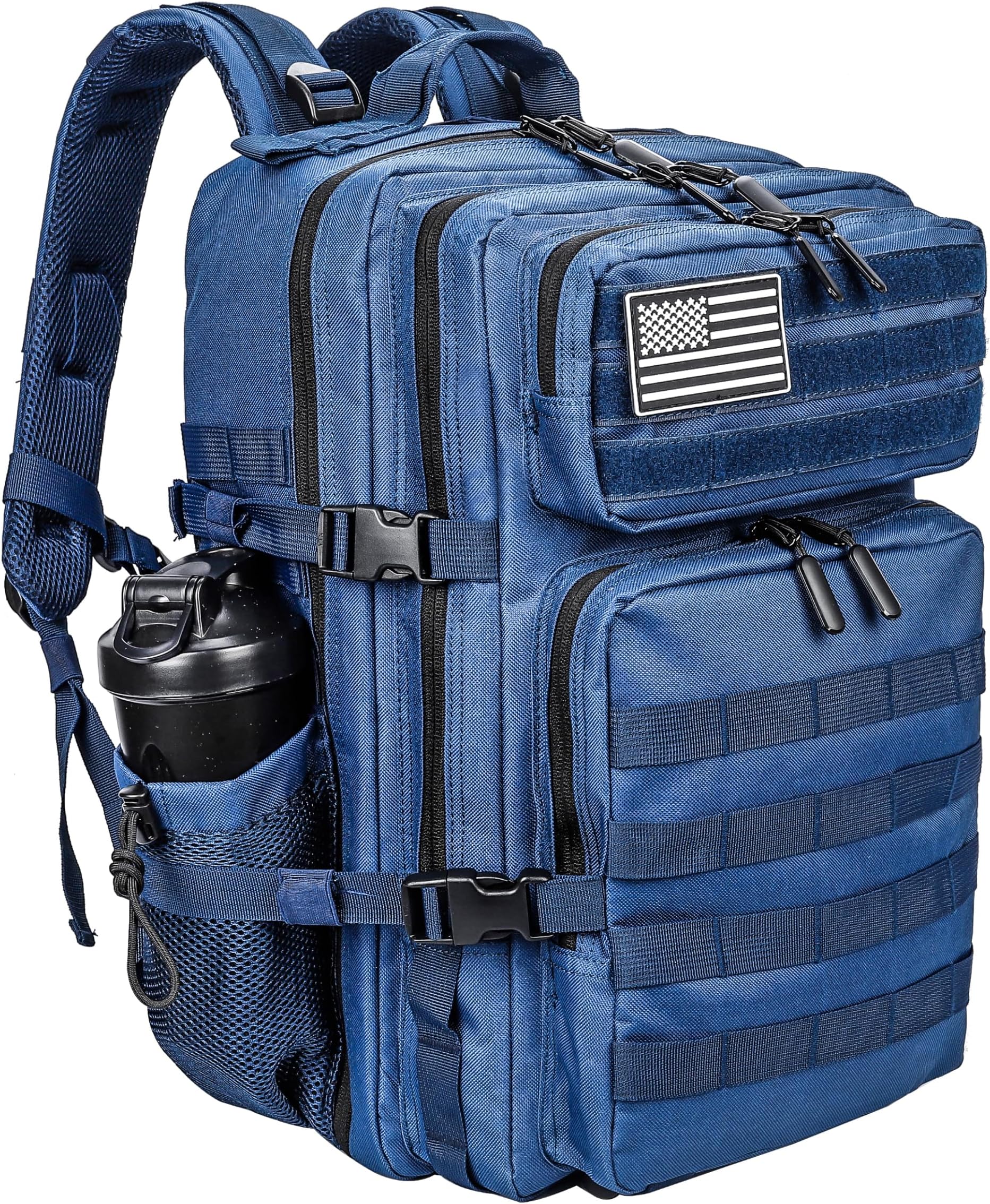 - LHI Military Tactical Backpack for Men and Women 45L Army 3 Days Assault Pack Bag Large Rucksack with Molle System - Blue