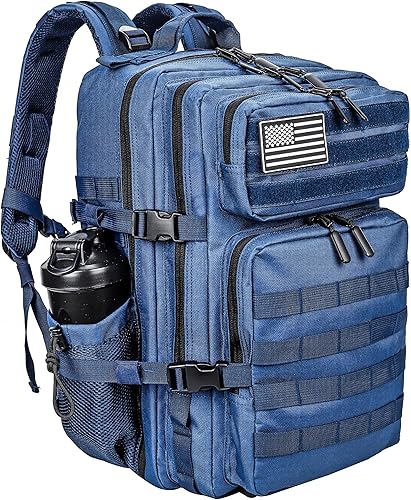 Miniatura 12 de LHI Mochila Táctica Militar para Hombres y Mujeres 45L Ejército 3 Días Paquete de Asalto Bolsa Mochila Grande con Sistema Molle 1.2 Compartimento