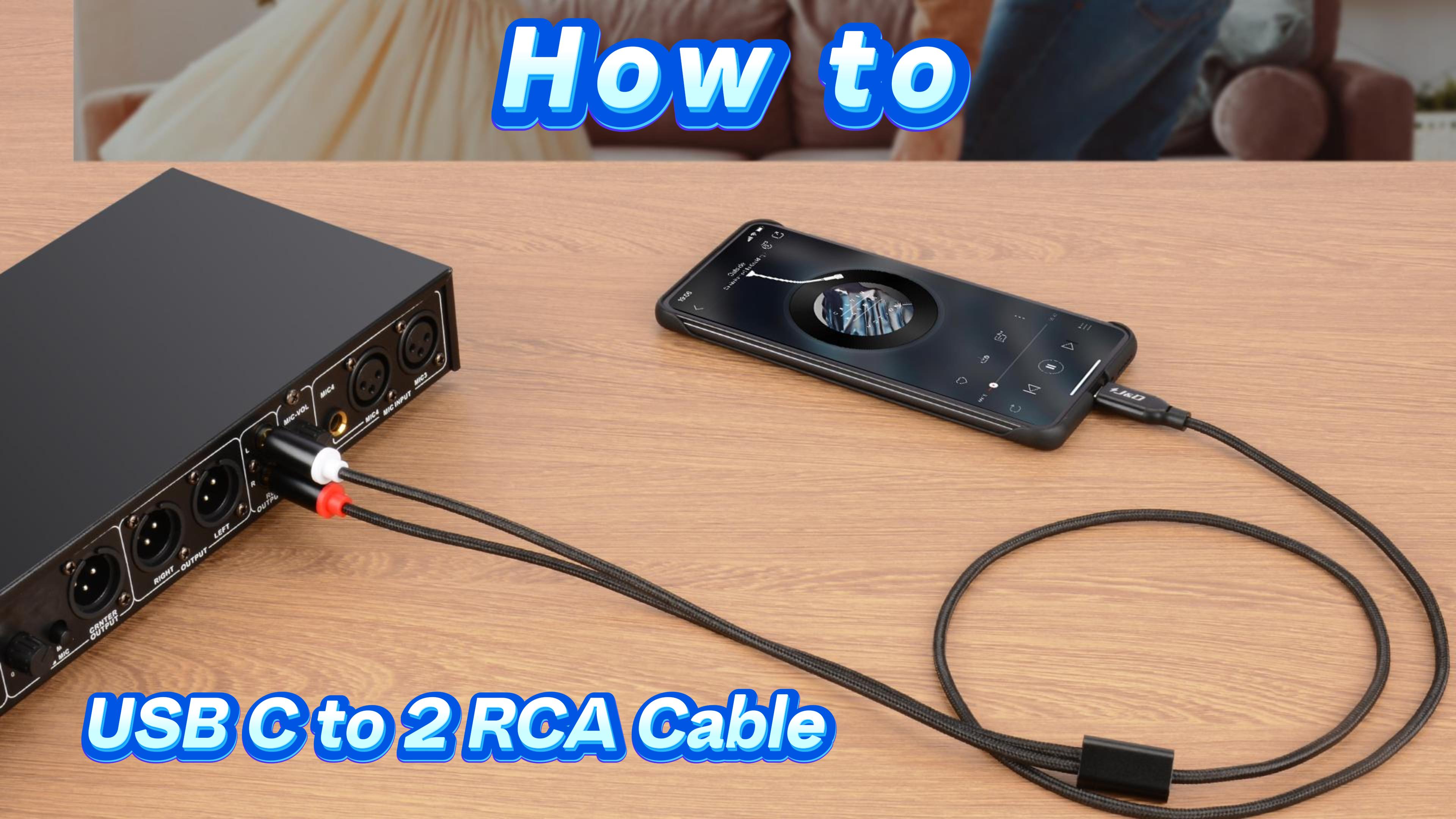 Amazon.com: J&D USB C to RCA Audio Cable, Braided Stereo Audio