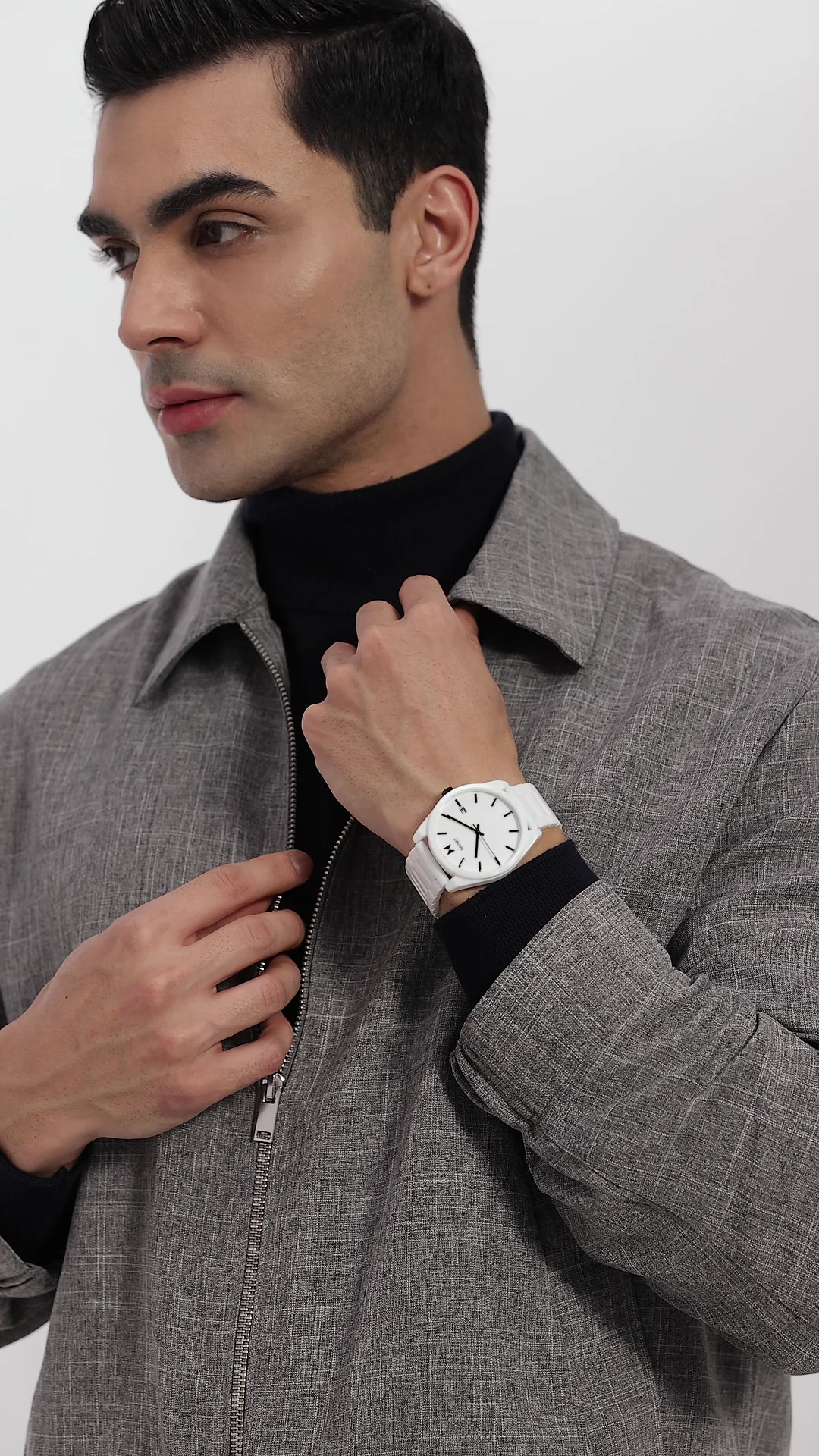 Buy MVMT Element Qtz Basic Calendar Dial Men's Watch|White Ceramic
