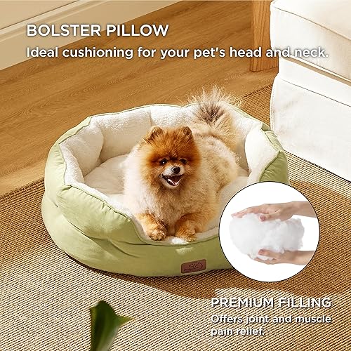 Miniatura 160 de Bedsure Camas lavables para perros, camas redondas con parte inferior antideslizante para gatos de interior, cachorros y gatitos, 20 pulgadas, gris