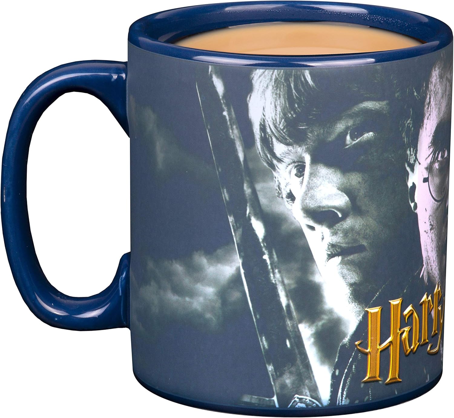 Harry Potter 20oz Large Heat Reveal Coffee Mug - Harry, Ron, Hermione Movie Image Activates with Heat