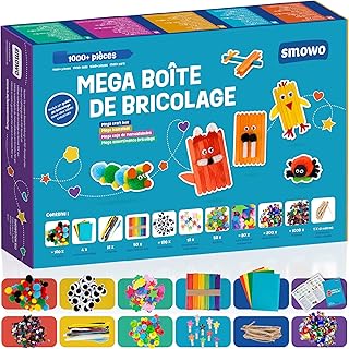 Smowo Boîte créative colorée pour filles et garçons - Kit de démarrage Mega
