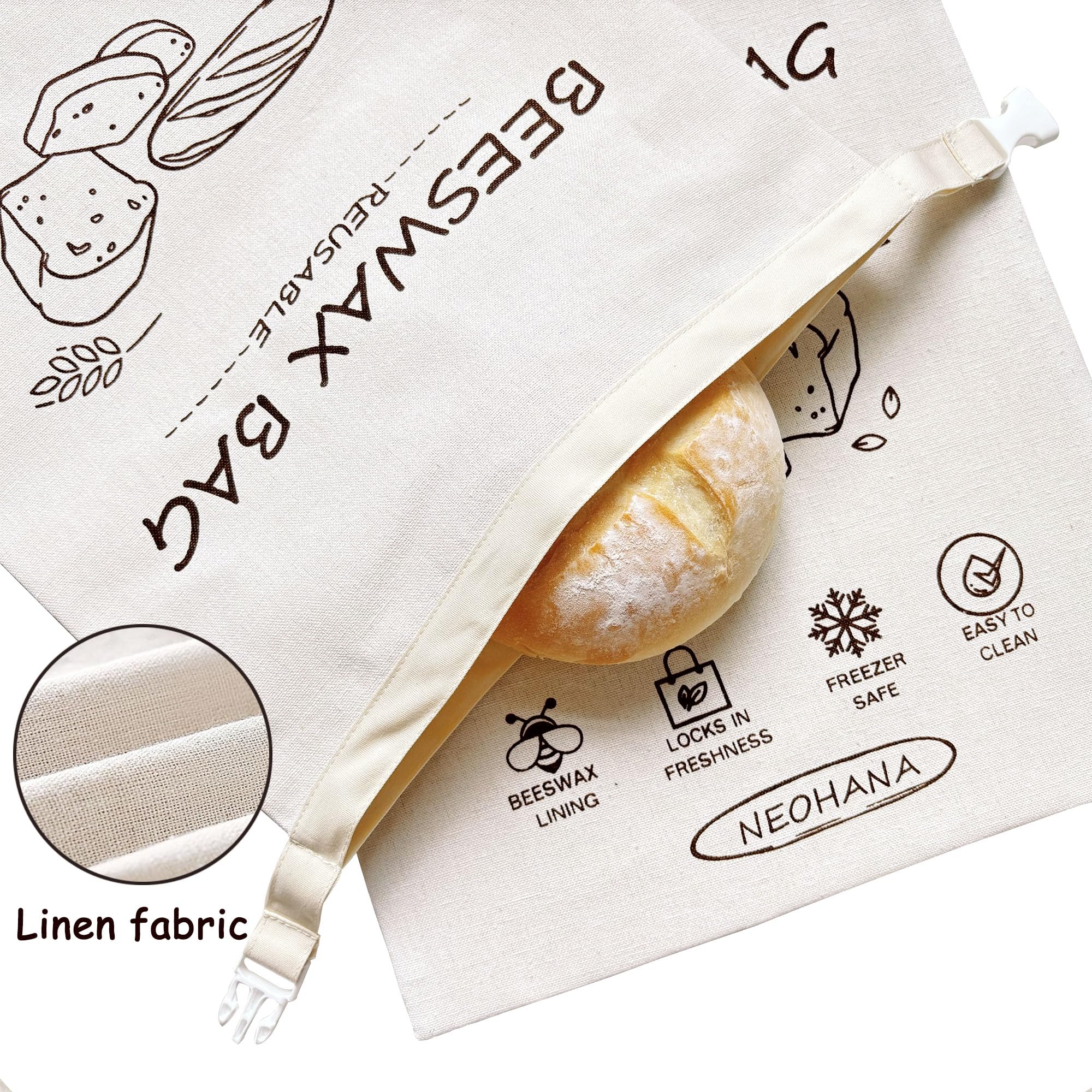 Reusable Bread Bags For Sourdough Storage And Gifting - View #8