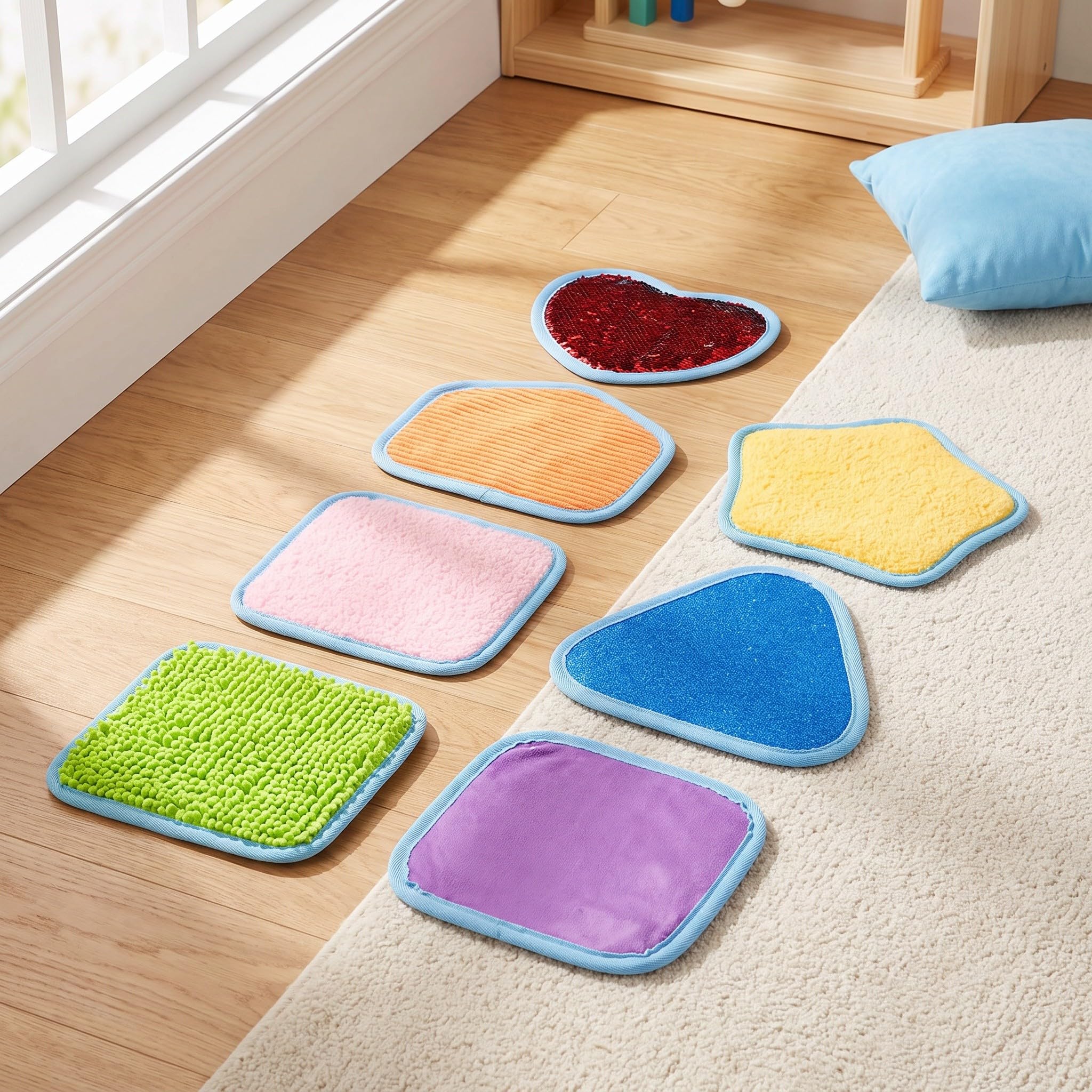 Didiseaon 8 baldosas sensoriales para el suelo para niños pequeños,
