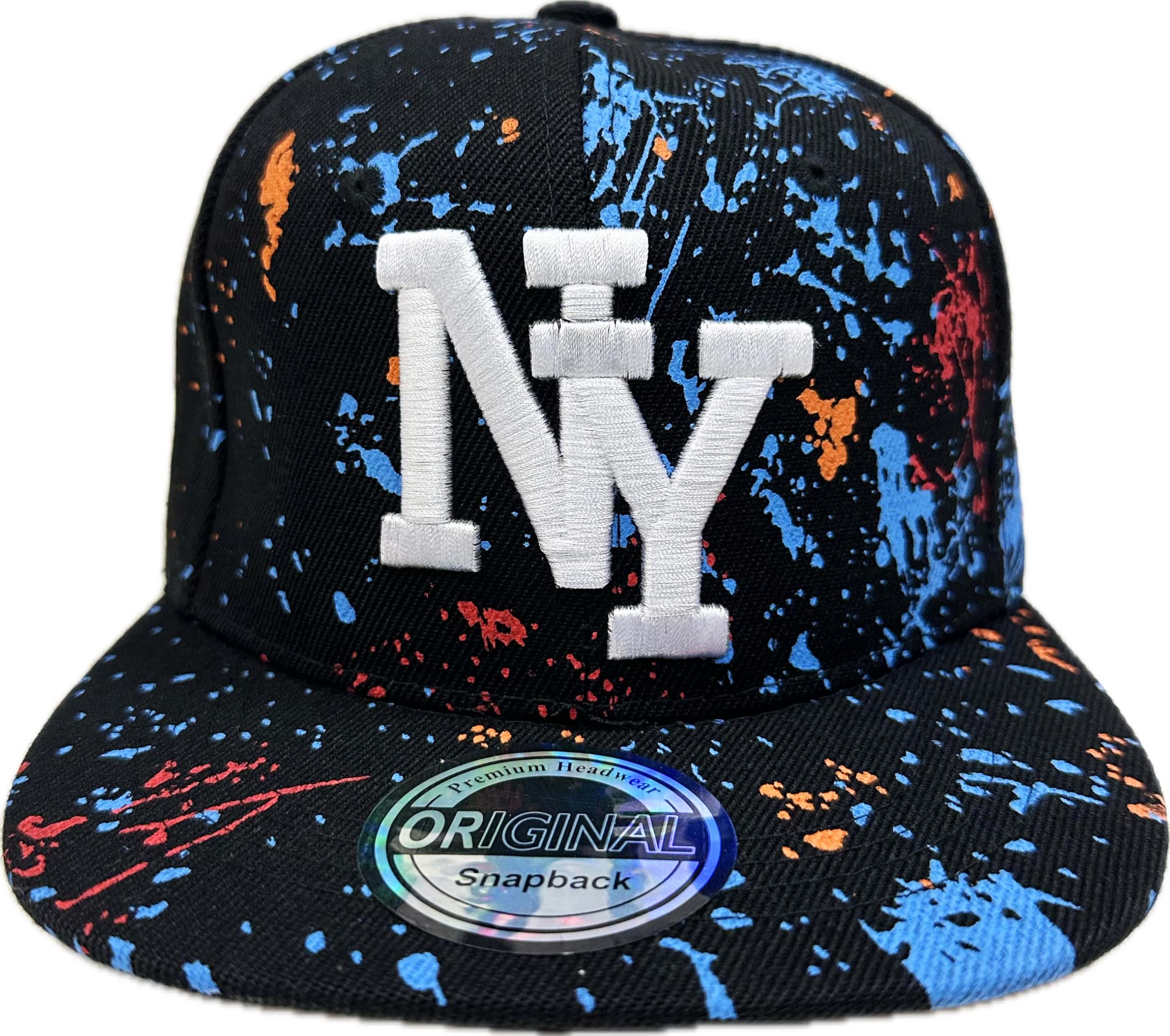 Snapback USA Cap Teenie Cap Baseball Cap Trucker Cap Sport NY Teenie Grafiti Style, Black Graffiti Blue, One Size Fits All