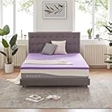 SINWEEK 2 Inch Gel Memory Foam Mattress Topper Ventilated Soft Pressure Relieve Mattress Pad, Breathable Bed Topper, CertiPUR-US Certified, Queen Size