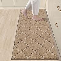 Vista 24 de COSY HOMEER Alfombras suaves de cocina [2 piezas] para el frente del fregadero alfombras de piso de cocina súper absorbentes y tapetes 20 x 30