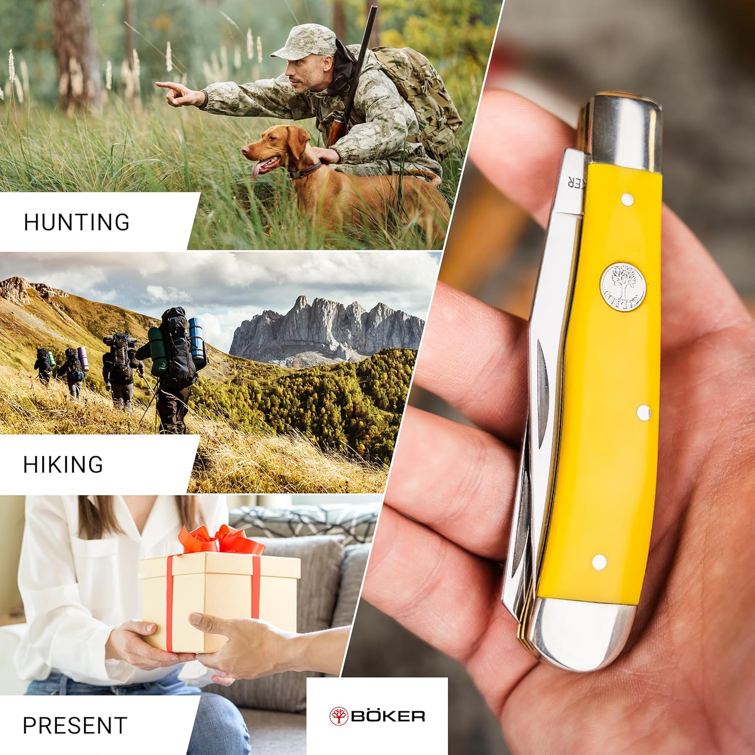 BOKER Traditional Series 2.0 Trapper, CPM-D2 Dual Blades, Slip Joint, Made in Solingen Germany (2024 Models)