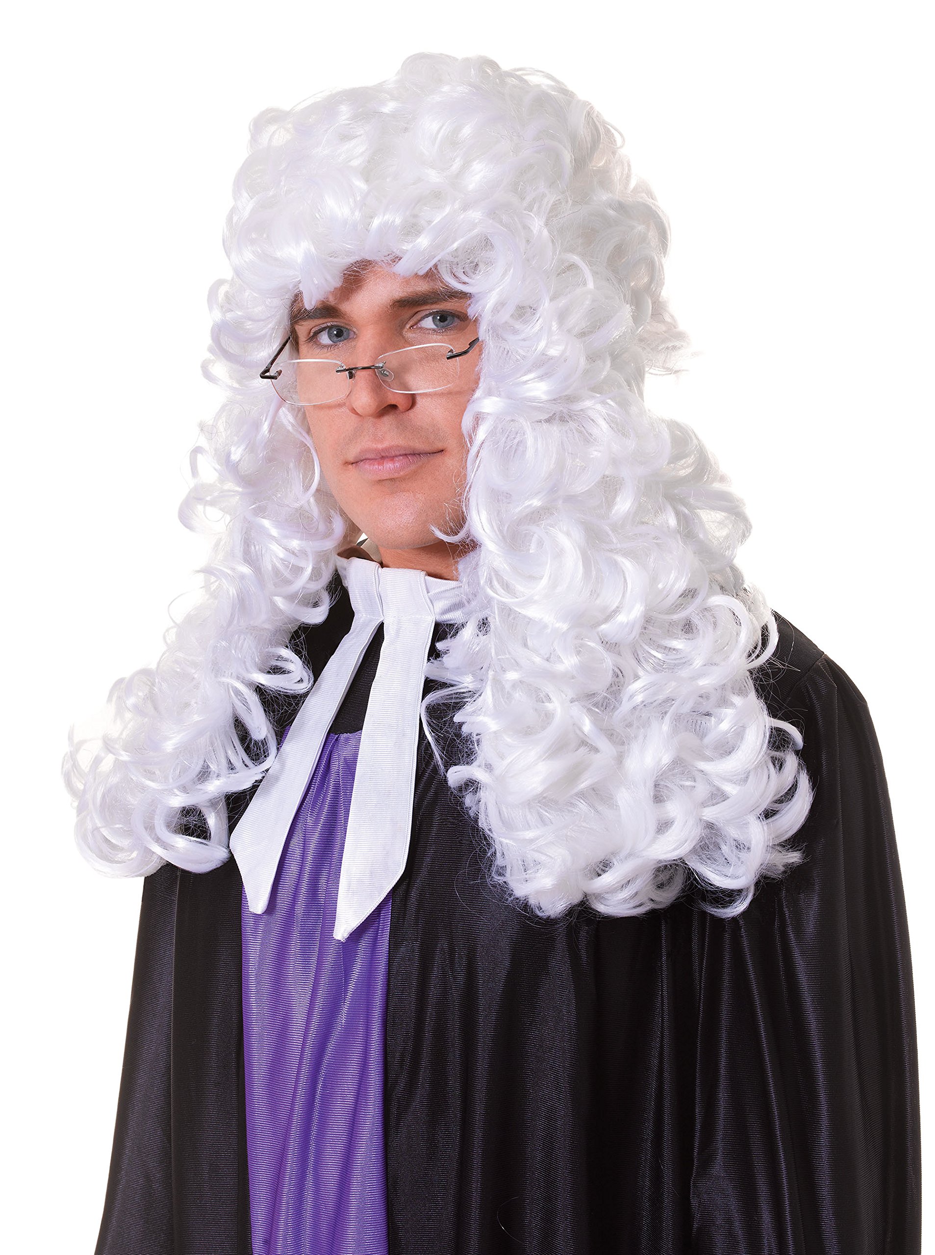 Partypackage Ltd Men's Package Ltd Judge Budget Wig Accessory for Court Law Regency Fancy Wig