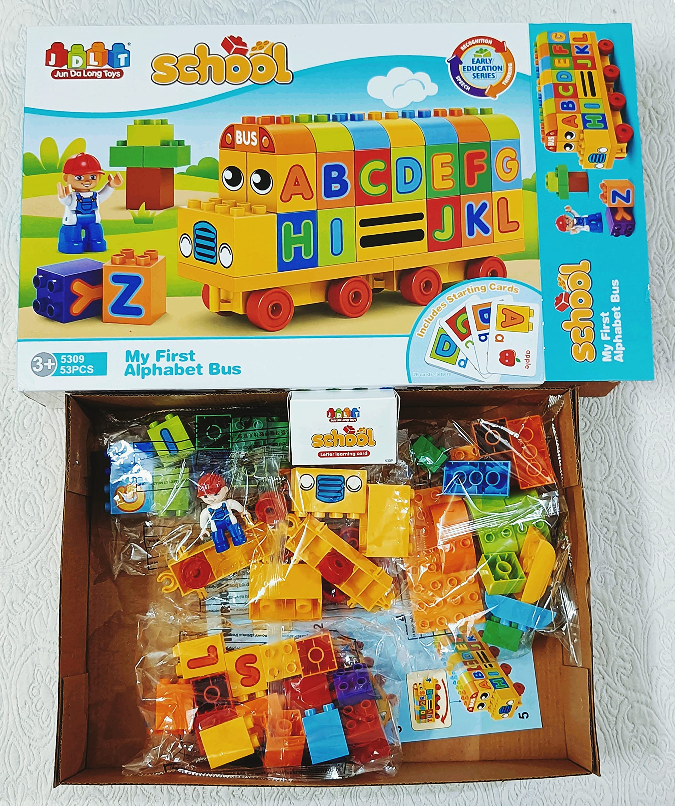 ToysHill Big Bus With A to Z Alphabets Block Set with Starting