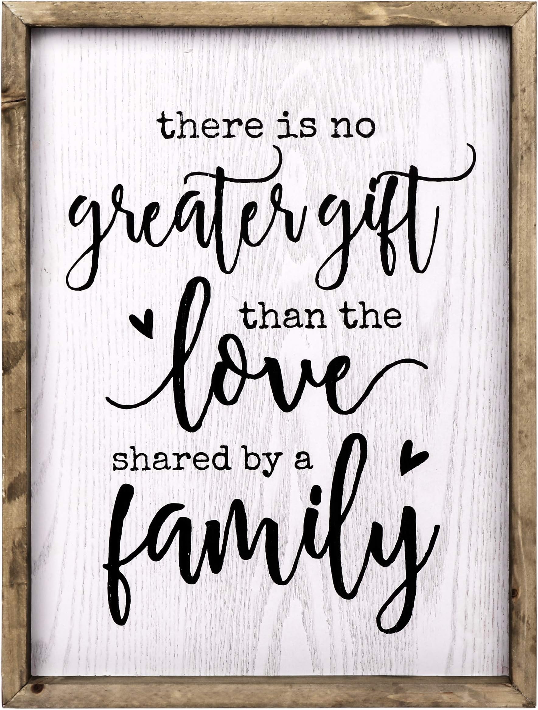 TERESA'S COLLECTIONSFamily Wooden Wall Decor,Rustic Farmhouse Gather Sign Wall Art Decor for Hanging Love Sign for Living Room,kitchen,Dining Room,Entryway Bathroom Gift for Mom 16x12" Happiness Warm