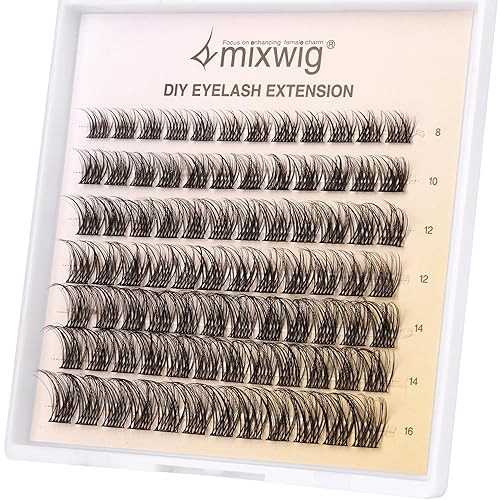 Miniatura 7 de Kit de extensiones de pestañas rizadas en C, kit de extensión de pestañas individuales naturales con racimos de pestañas, unión y sellado, súper