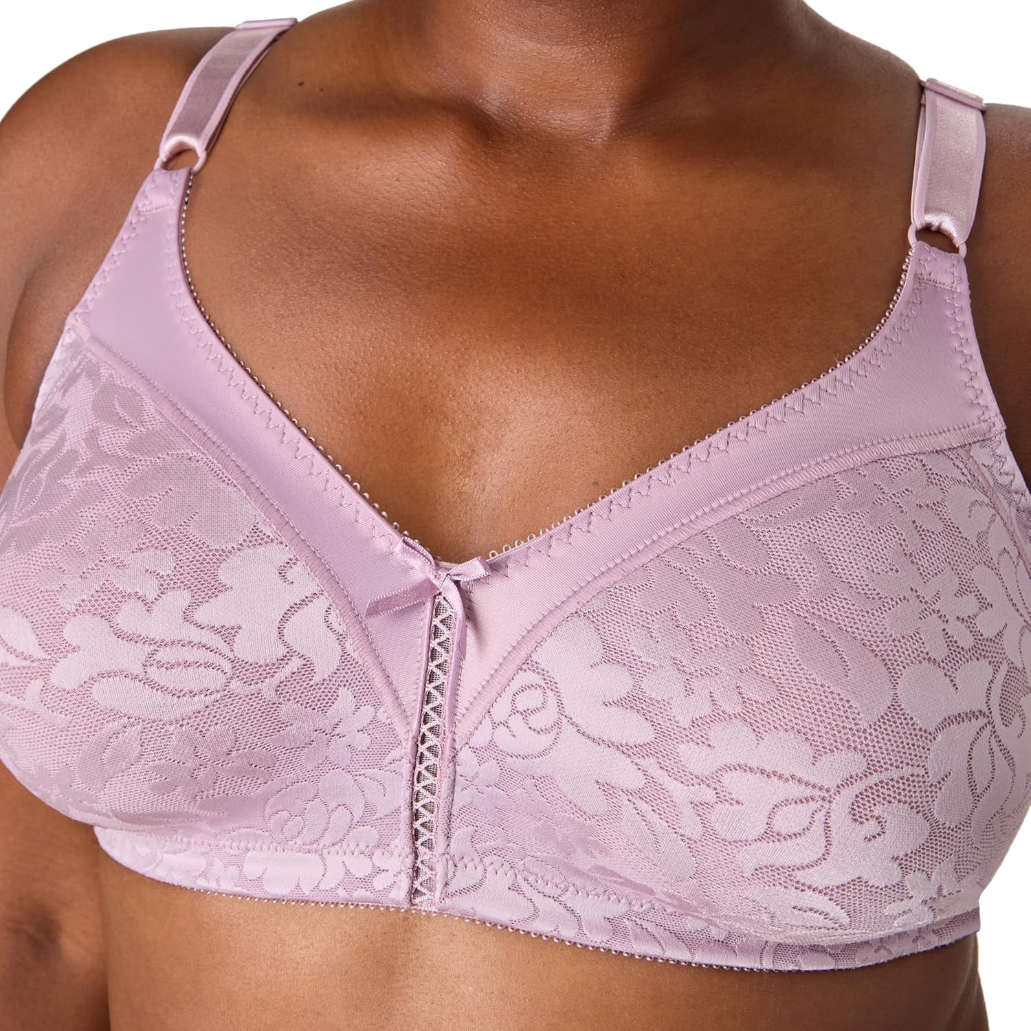 Bali Women's Wireless Lace Bra, Double Support Lace Bras for Women, Stay-in-Place Straps, Full Coverage, Comfortable