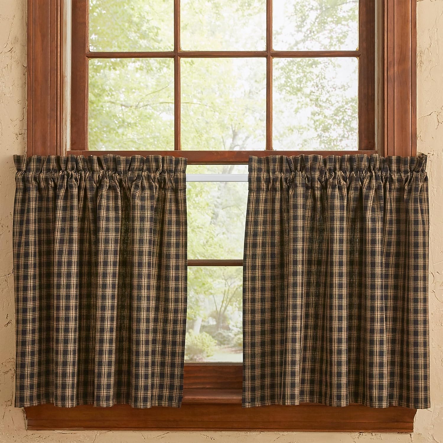 Park Designs Sturbridge Window Tiers - Black