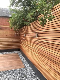 Western Red Cedar Batten Screen (21 Pack) 1.65m2 contemporary fencing cladding 18x38mmx1.83mtr slats battens for cedar fence panels