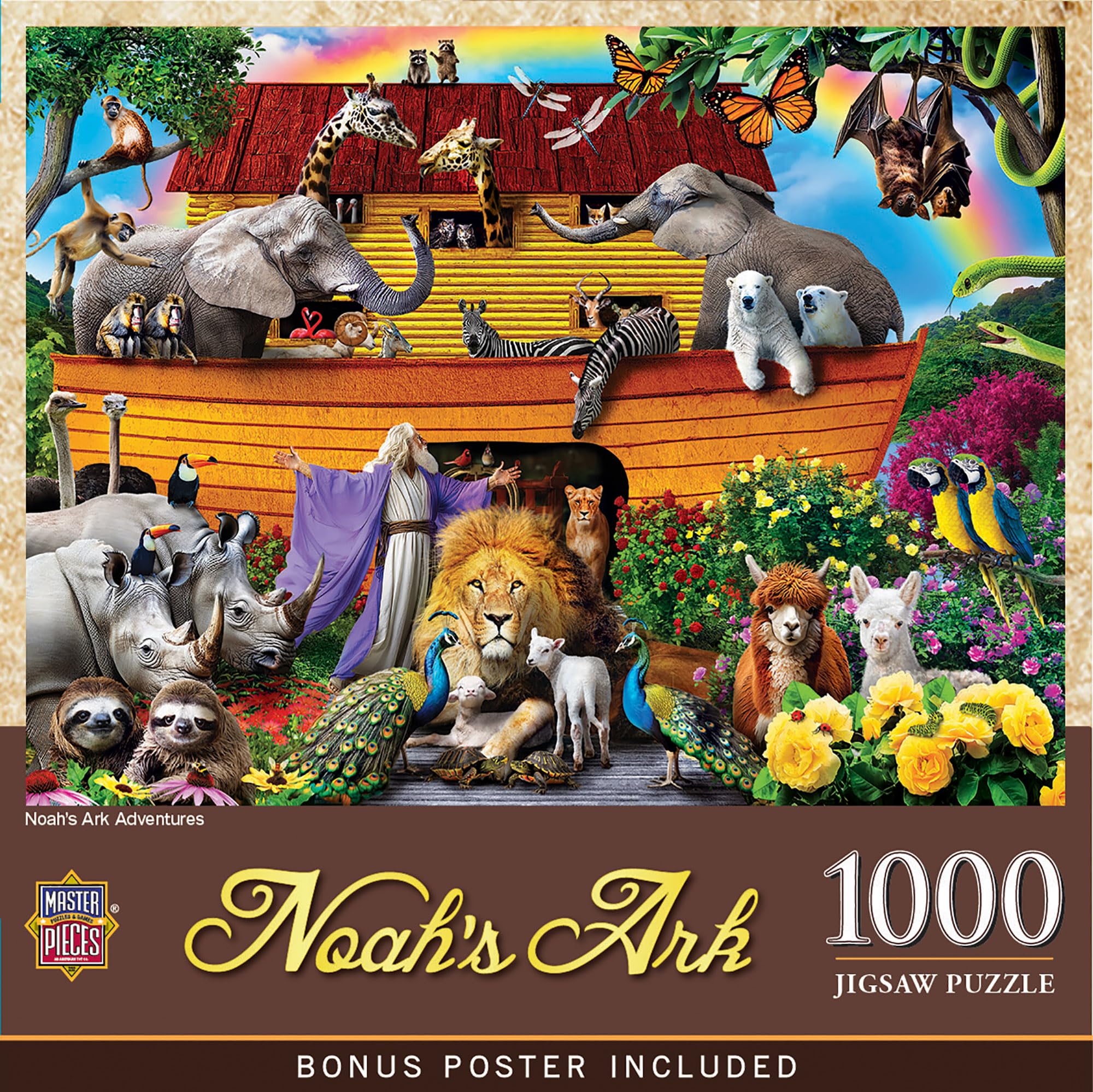 Amazon.com: MasterPieces Noah's Ark Puzzle 1000 Piece - Animal