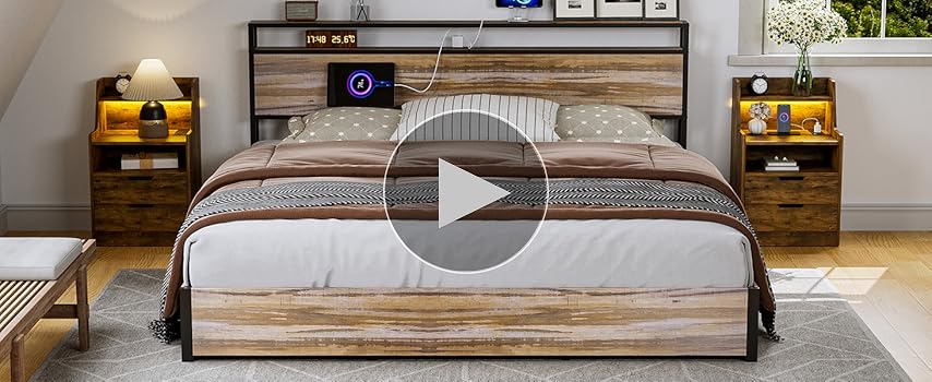 Amazon.com: IKIFLY Queen Size Lift Up Storage Bed, Metal